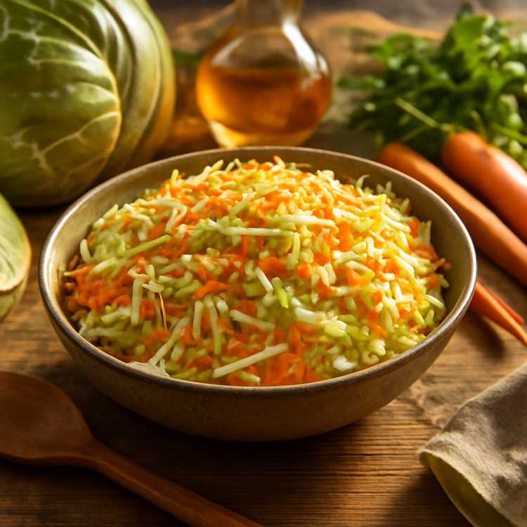 Салат из капусты с морковью и уксусом: простой рецепт как в столовой
