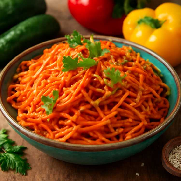 Вкусный салат с корейской морковкой: простой рецепт на каждый день
